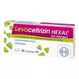 alerjiler içinLEVOCETIRIZIN HEXAL 5 mg film kaplı tabletler, 18 adet