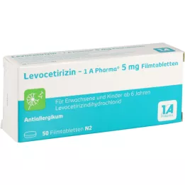 LEVOCETIRIZIN-1A Pharma 5 mg film kaplı tablet, 50 adet