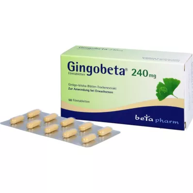 GINGOBETA 240 mg film kaplı tabletler, 50 adet