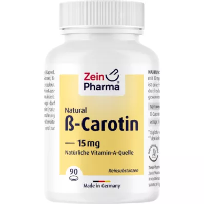 BETA CAROTIN NATURAL 15 mg ZeinPharma yumuşak kapsül, 90 adet