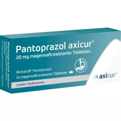 PANTOPRAZOL axicur 20 mg enterik kaplı tablet, 14 adet