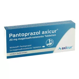 Pantoprazol axicur® 20 mg tablet, 14 adet