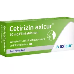 CETIRIZIN axicur 10 mg film kaplı tablet, 20 adet