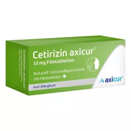 Setirizin axicur® 10 mg film kaplı tablet, 100 adet