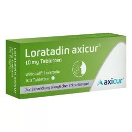 Loratadin axicur 10 mg tablet, 100 adet