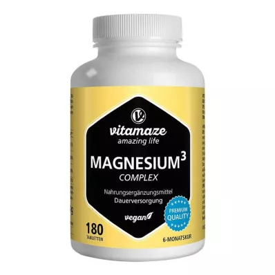 MAGNESIUM 350 mg kompleks sitrat/oksit/karbon.vegan, 180 adet
