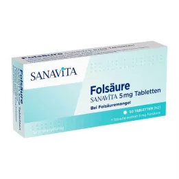 FOLSÄURE SANAVITA 5 mg tabletler, 50 adet
