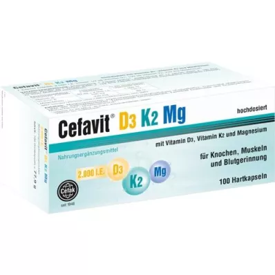 CEFAVIT D3 K2 Mg 2.000 I.U. sert kapsül, 100 adet