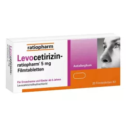 LEVOCETIRIZIN-ratiopharm 5 mg film kaplı tablet, 20 adet