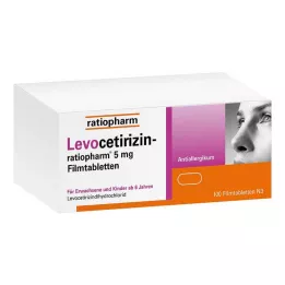 LEVOCETIRIZIN-ratiopharm 5 mg film kaplı tablet, 100 adet