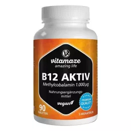 B12 AKTIV 1.000 µg vegan tablet, 90 adet