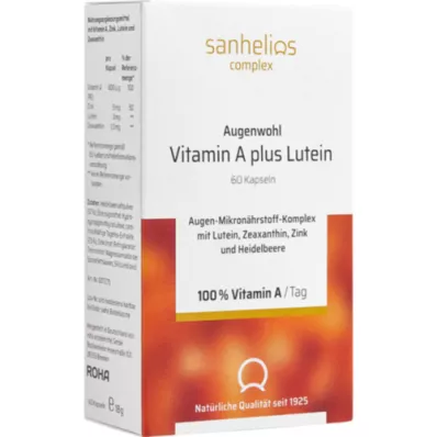 SANHELIOS Augenwohl Vitamin A artı Lutein Kapsülleri, 60 Kapsül