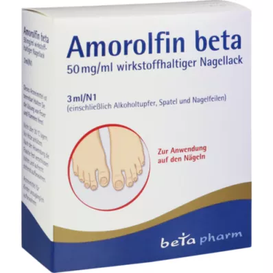 AMOROLFIN beta 50 mg/ml aktif bileşen içeren oje, 3 ml
