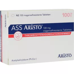 ASS Aristo 100 mg enterik kaplı tablet, 100 adet