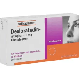 DESLORATADIN-ratiopharm 5 mg film kaplı tablet, 20 adet