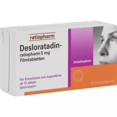 DESLORATADIN-ratiopharm 5 mg film kaplı tablet, 50 adet