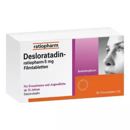 DESLORATADIN-ratiopharm 5 mg film kaplı tablet, 50 adet