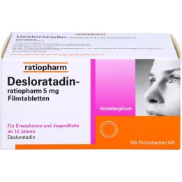 DESLORATADIN-ratiopharm 5 mg film kaplı tablet, 100 adet
