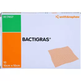 BACTIGRAS Antiseptik parafinli gazlı bez 10x10 cm, 10 adet