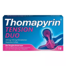 THOMAPYRIN TENSION DUO 400 mg/100 mg film kaplı tablet, 18 adet