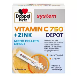 DOPPELHERZ Vitamin C 750 Depot sistem peletleri, 20 adet