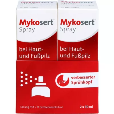 MYKOSERT Cilt ve ayak mantarı için sprey, 2X30 ml