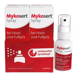 MYKOSERT Cilt ve ayak mantarı için sprey, 2X30 ml