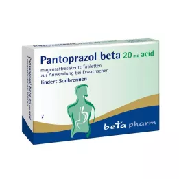 PANTOPRAZOL beta 20 mg asit enterik kaplı tablet, 7 adet