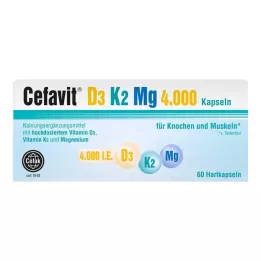 CEFAVIT D3 K2 Mg 4.000 I.U. sert kapsül, 60 adet