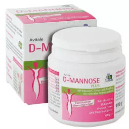 D-MANNOSE PLUS 2000 mg vitamin ve mineral içeren toz, 100 g