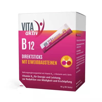 VITA AKTIV Protein yapı taşlı B12 direkt çubuklar, 90 adet