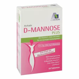 D-MANNOSE PLUS 2000 mg vitamin ve mineral içeren tablet, 60 adet