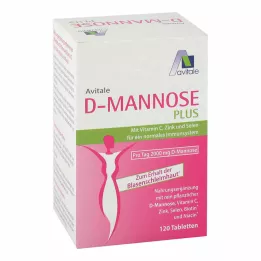 D-MANNOSE PLUS Vitamin ve mineral içeren 2000 mg tablet, 120 adet