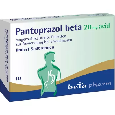 PANTOPRAZOL beta 20 mg asit enterik kaplı tablet, 10 adet