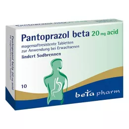 Pantoprazol beta 20 mg asit mideye dirençli tabletler, 10 adet