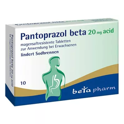 Pantoprazol beta 20 mg asit mideye dirençli tabletler, 10 adet Pantoprazol beta 20 mg asit mideye dirençli tabletler, 10 adet