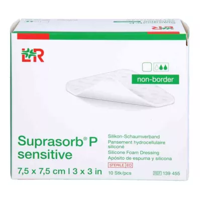 Suprasorb P sensitive PU-köpük bor içermeyen 7,5x7,5, 10 adet Suprasorb P sensitive PU-köpük bor içermeyen 7,5x7,5, 10 adet