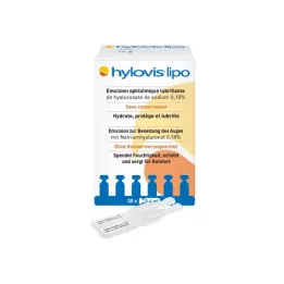 HYLOVIS lipo göz damlası tek dozluk pipetler, 30X0,4 ml