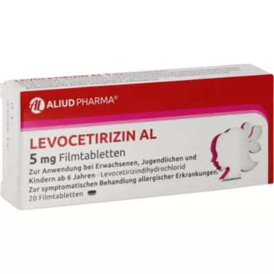 LEVOCETIRIZIN AL 5 mg film kaplı tabletler, 20 adet