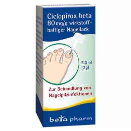 Ciclopirox beta 80 mg/g aktif oje, 3,3 ml