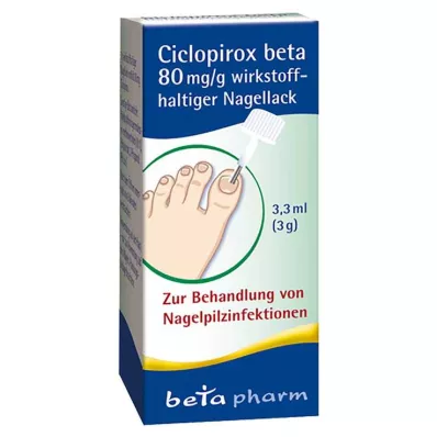 CICLOPIROX beta 80 mg/g aktif bileşen içeren oje, 3,3 ml CICLOPIROX beta 80 mg/g aktif bileşen içeren oje, 3,3 ml
