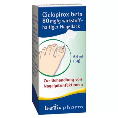 Ciclopirox beta 80 mg/g aktif oje, 6,6 ml Ciclopirox beta 80 mg/g aktif oje, 6,6 ml