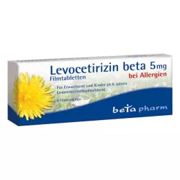 LEVOCETIRIZIN beta 5 mg film kaplı tabletler, 6 adet