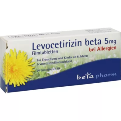 LEVOCETIRIZIN beta 5 mg film kaplı tabletler, 20 adet