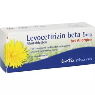 LEVOCETIRIZIN beta 5 mg film kaplı tabletler, 50 adet