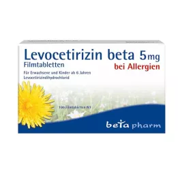 LEVOCETIRIZIN beta 5 mg film kaplı tabletler, 100 adet
