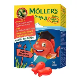 MÖLLERS Omega-3 Jelly Fish Çilekli Çiğneme Tableti, 36 Kapsül