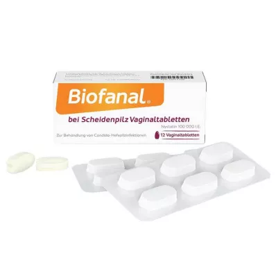 Vajinal pamukçuk için Biofanal® vajinal tabletler, 12 adet Vajinal pamukçuk için Biofanal® vajinal tabletler, 12 adet