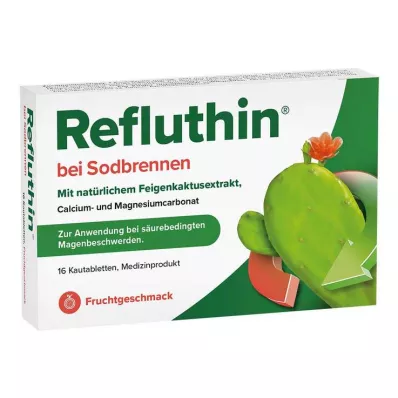 REFLUTHIN mide ekşimesi için çiğneme tabletleri meyve, 16 adet