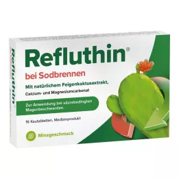 REFLUTHIN mide ekşimesi için çiğneme tabletleri nane, 16 adet